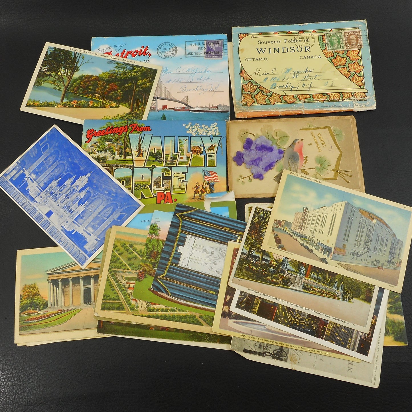 Estate Postcard Lot 1920-40's WWII - Used Polish American