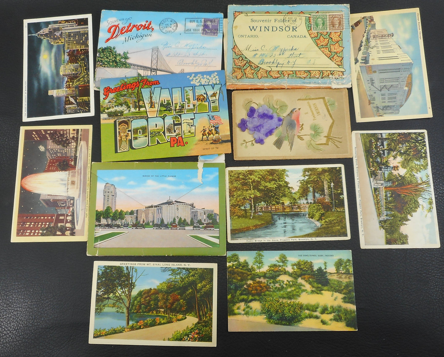 Estate Postcard Lot 1920-40's WWII - Used Polish American Vintage