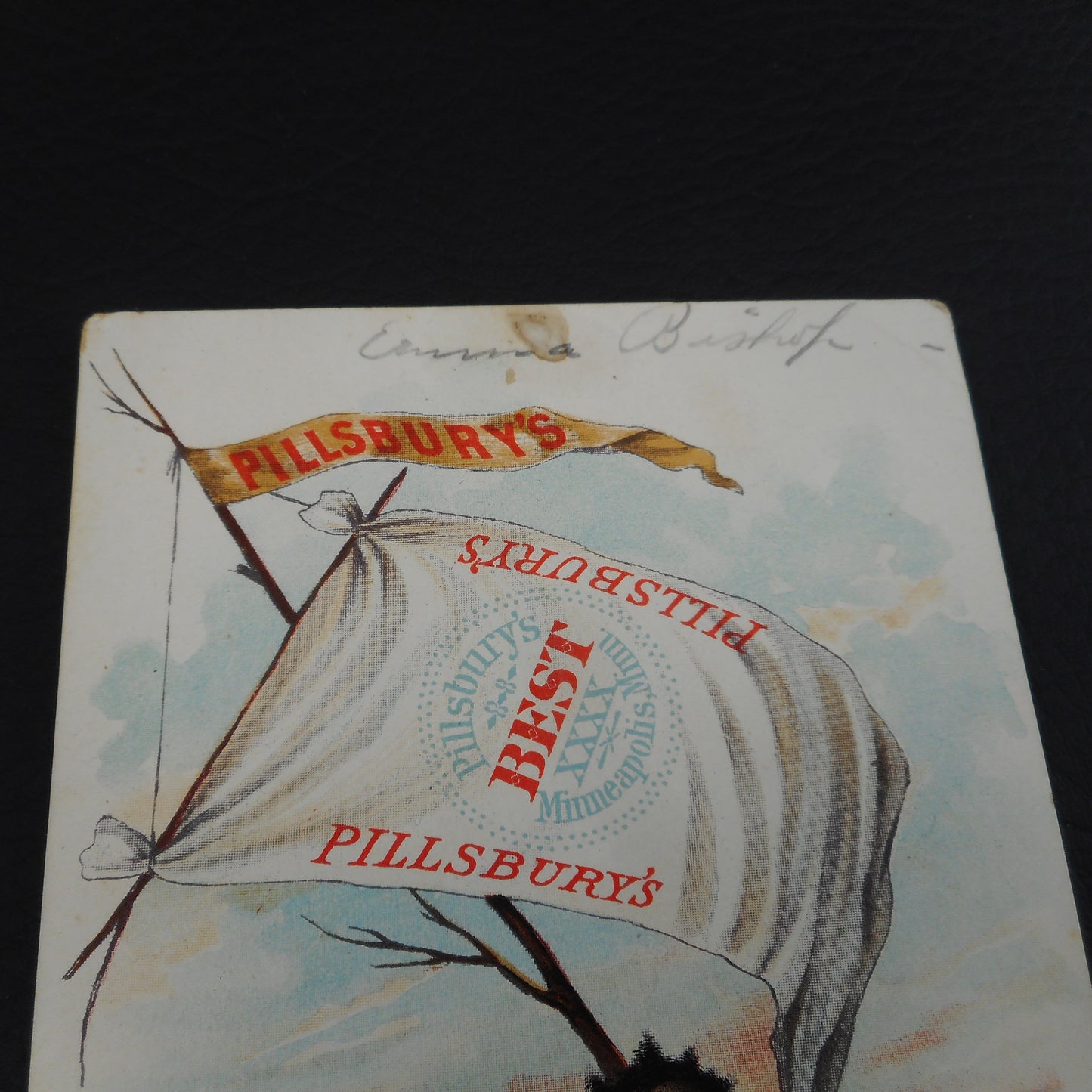 Pillsbury's Best Flour Antique Trade Card Black Americana Boys Sailing Flag
