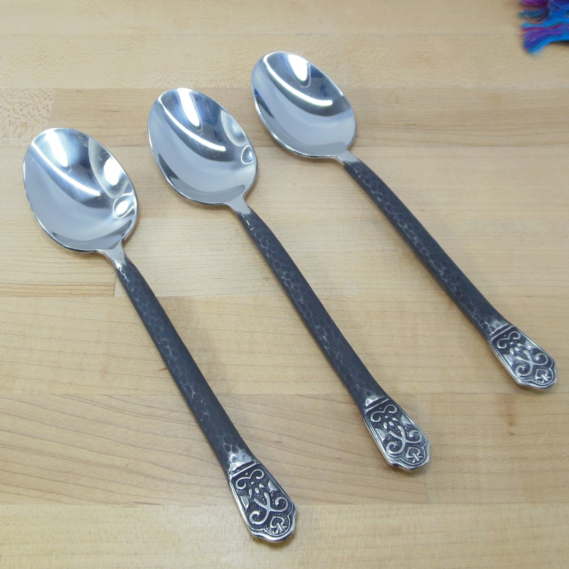 Gourmet Settings Avalon Barcelona Flatware - 3 Set Place Soup Spoon Used Black