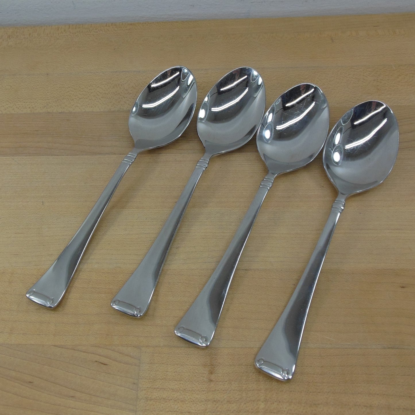 J. A. Henckels Angelico Stainless Flatware - 4 Soup Place Spoons used