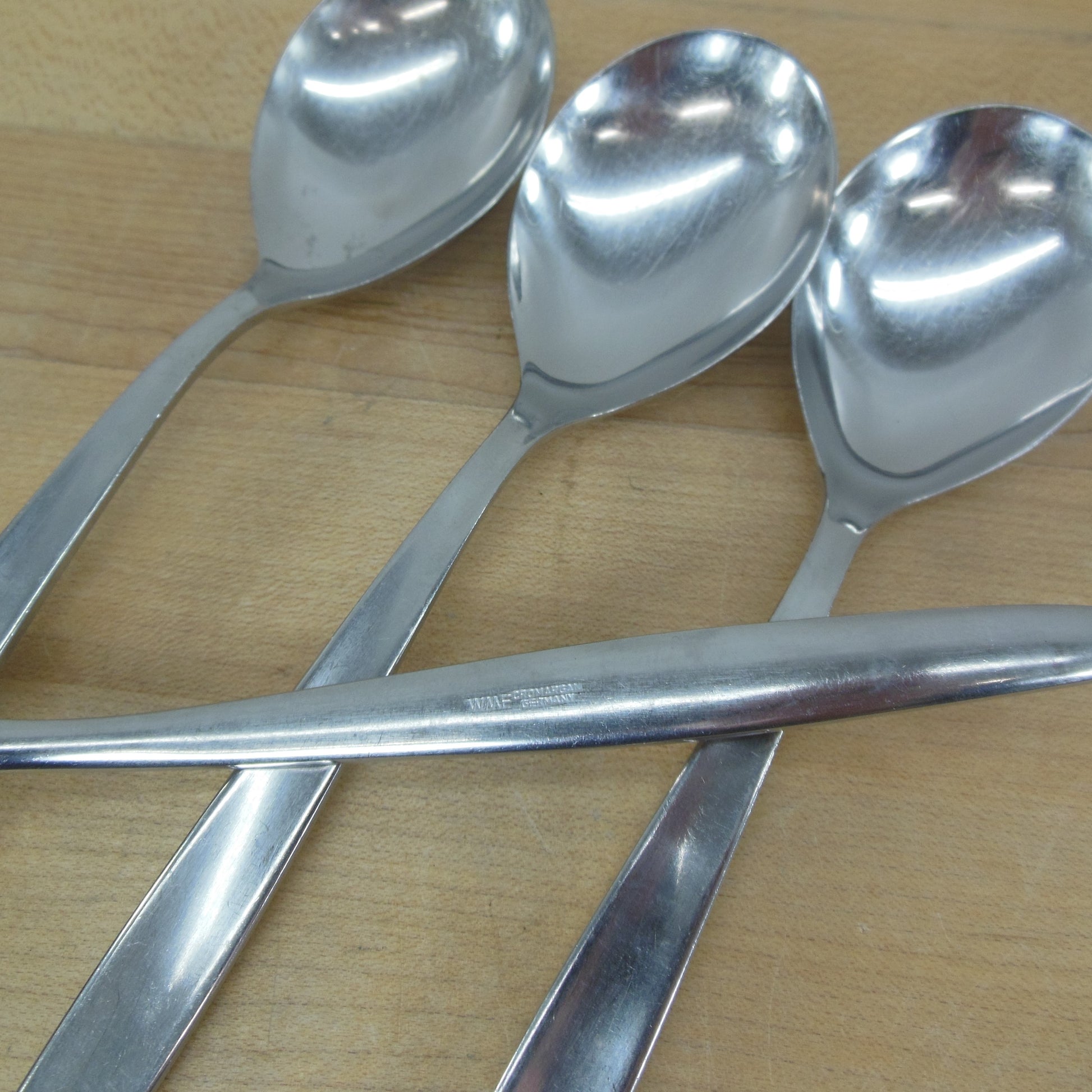 WMF Cromargan Germany Older Laurel Stainless Place/Soup Spoon - 4 Set used