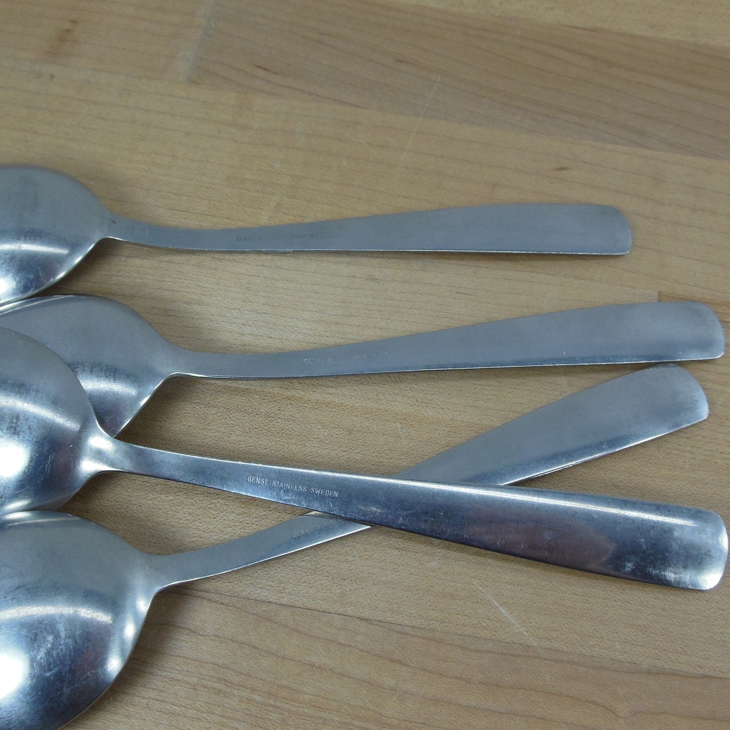 Gense Sweden Facette 18-8 Stainless Flatware - 4 Place Spoons Used