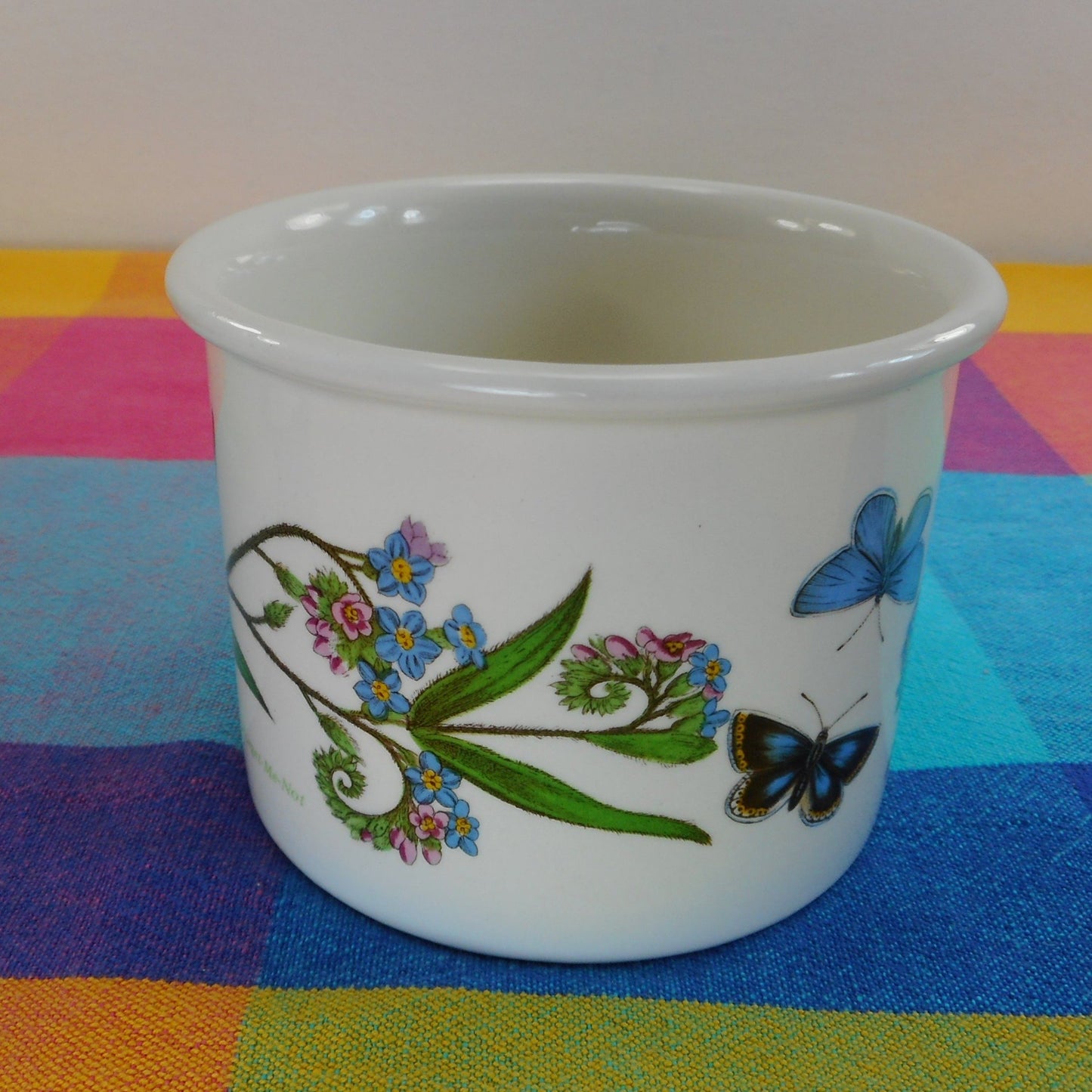 Portmeirion Botanic Garden Britain - Small Jar Pot Planter Butterfly Vintage