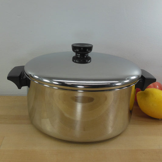 Revere Ware Tri-ply 4-1/2 Quart Stock Soup Pot & Lid 1993 Stainless