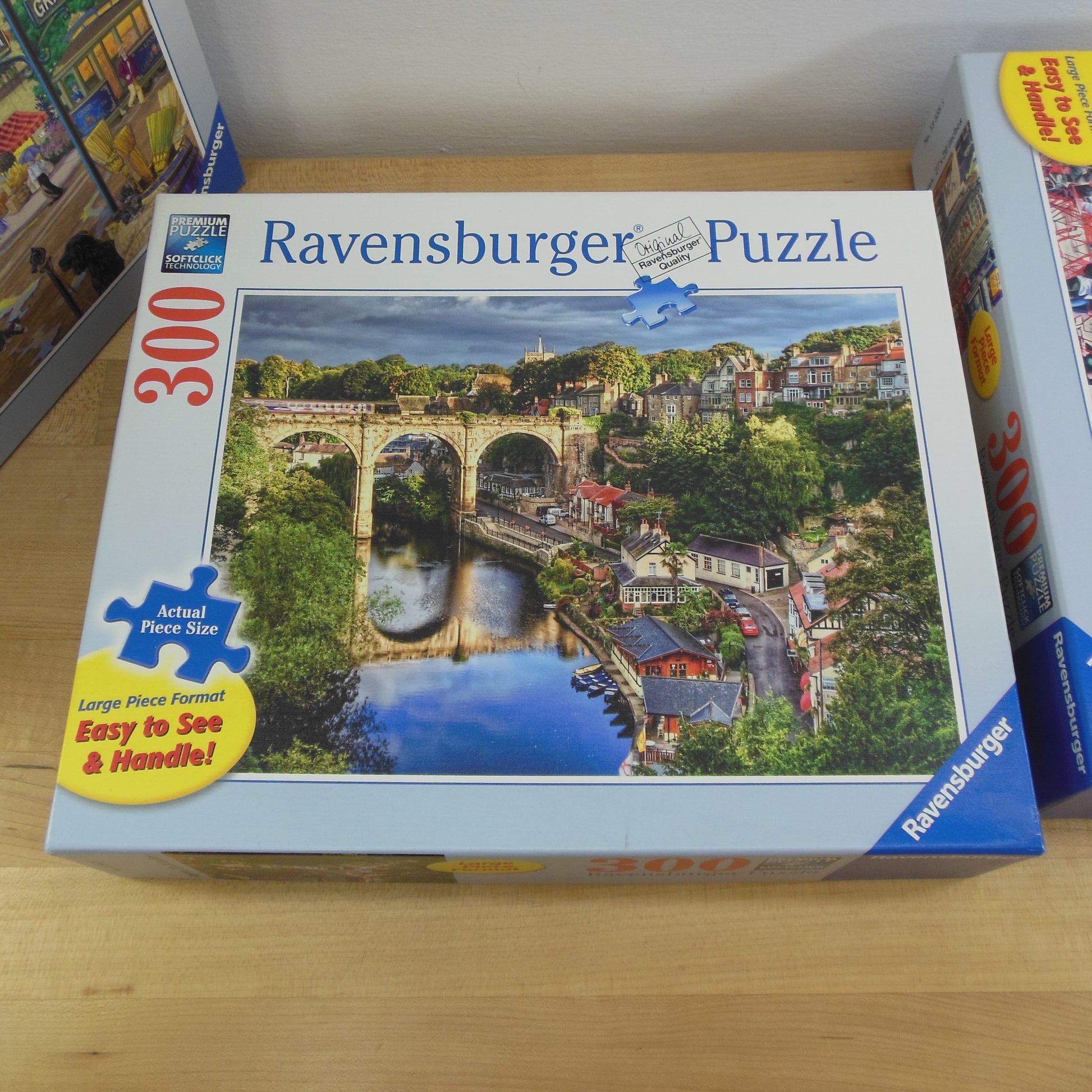 Ravensburger Puzzle 3 Lot 300 Large Pieces Mary's General Store Times Square Over The River Used