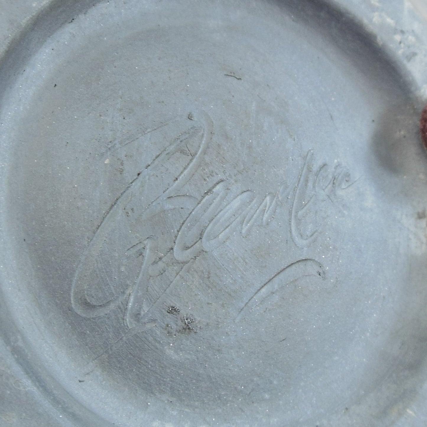 Signed Raku Crackle Glaze Pottery Vase with Artist Card mark