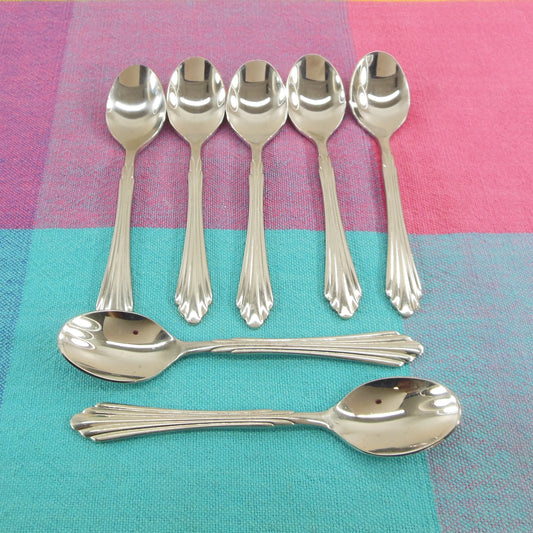 Retroneu Barrington Stainless Flatware - 7 Demitasse Spoons