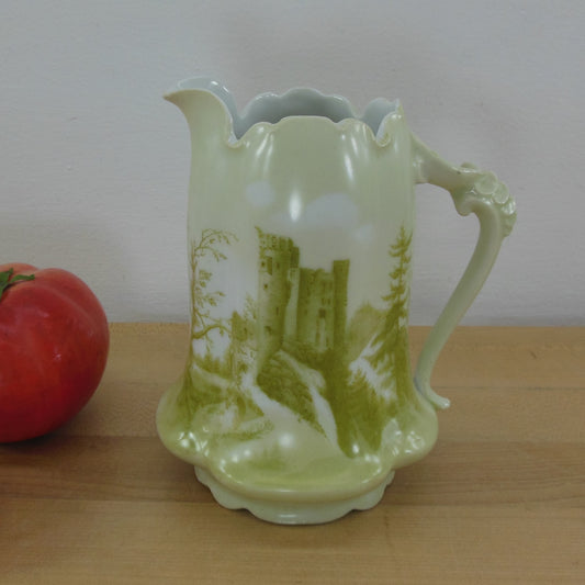 Rosenthal Rheingold Germany Tilly Green Castle Pitcher 5.5"