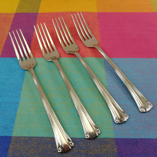 Reed & Barton Korea Maria Lucia Stainless Flatware - 4 Dinner Forks