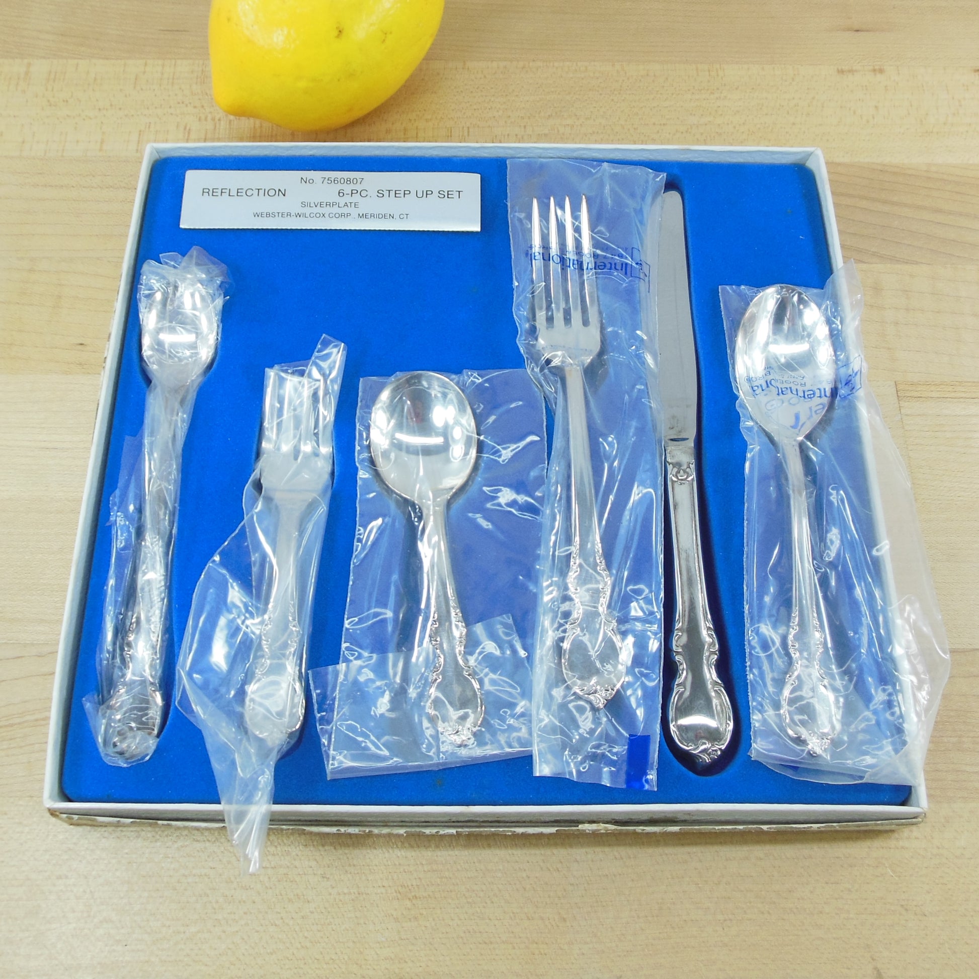 International Silverplate Reflection 6 Piece Step Up Flatware Set Baby Child Youth Vintage