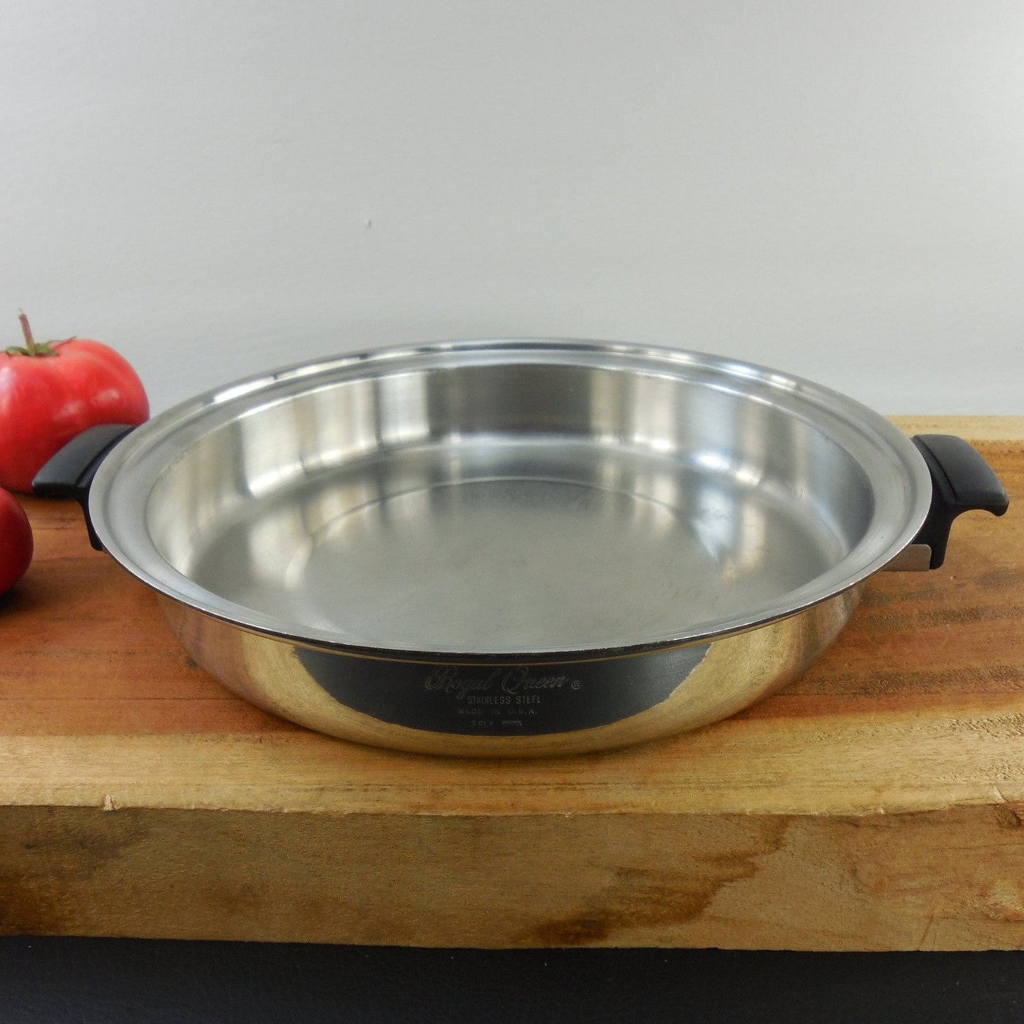 West Bend Royal Queen 10" Open Brazier Skillet 3 Ply Stainless Stee