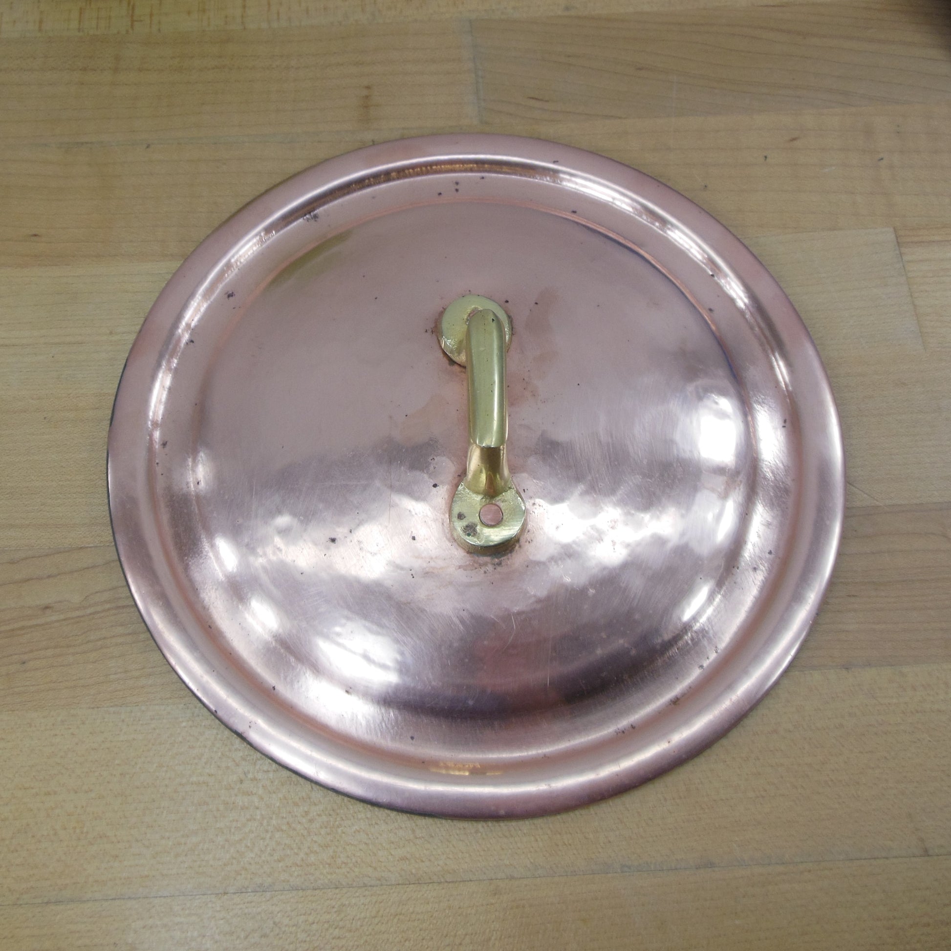 Unbranded Hammered Copper Tin Brass Cookware Replacement Lid 7" Used