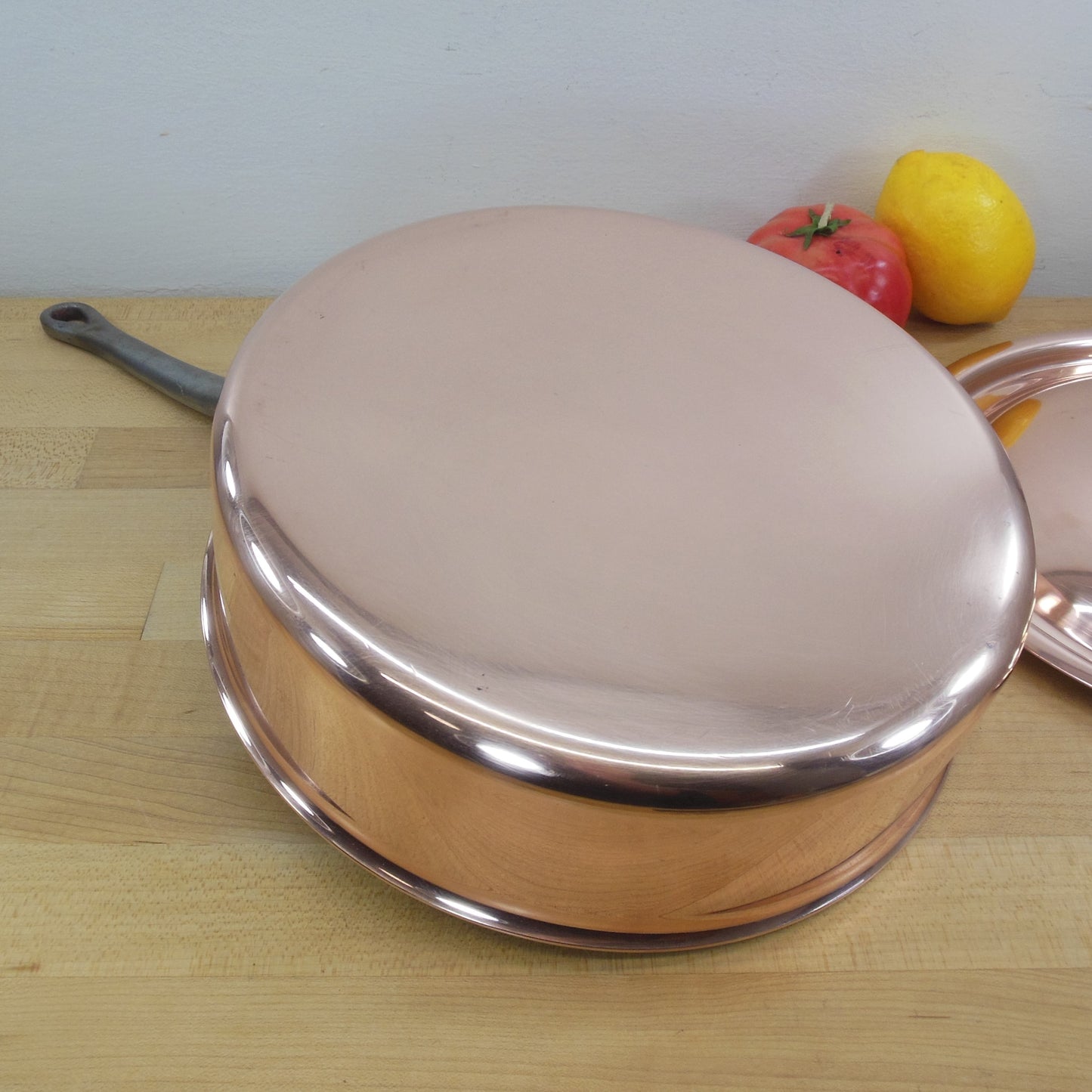 Unbranded Mauviel France Copper Stainless 3.5 Quart Sauté Pan & Cover Cleaned