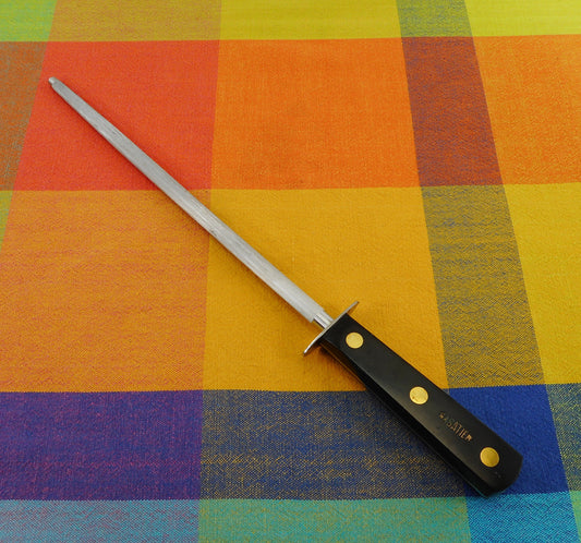 Sabatier France Sharpening Steel Rod Hone 9.5" - Black Handle