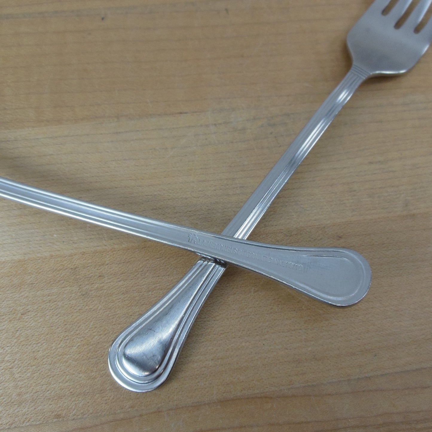 J.A. Henckels Astley Satin Stainless Flatware - 2 Salad Forks Used