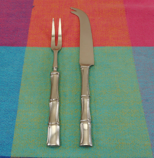 Towle Supreme Cutlery SCC Bamboo Stainless Flatware - Cheese Pick Knife and Pickle Fork