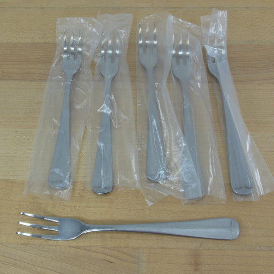 Barclay Geneve Korea Oyster Bay Stainless Flatware NOS - 6 Set Seafood Forks