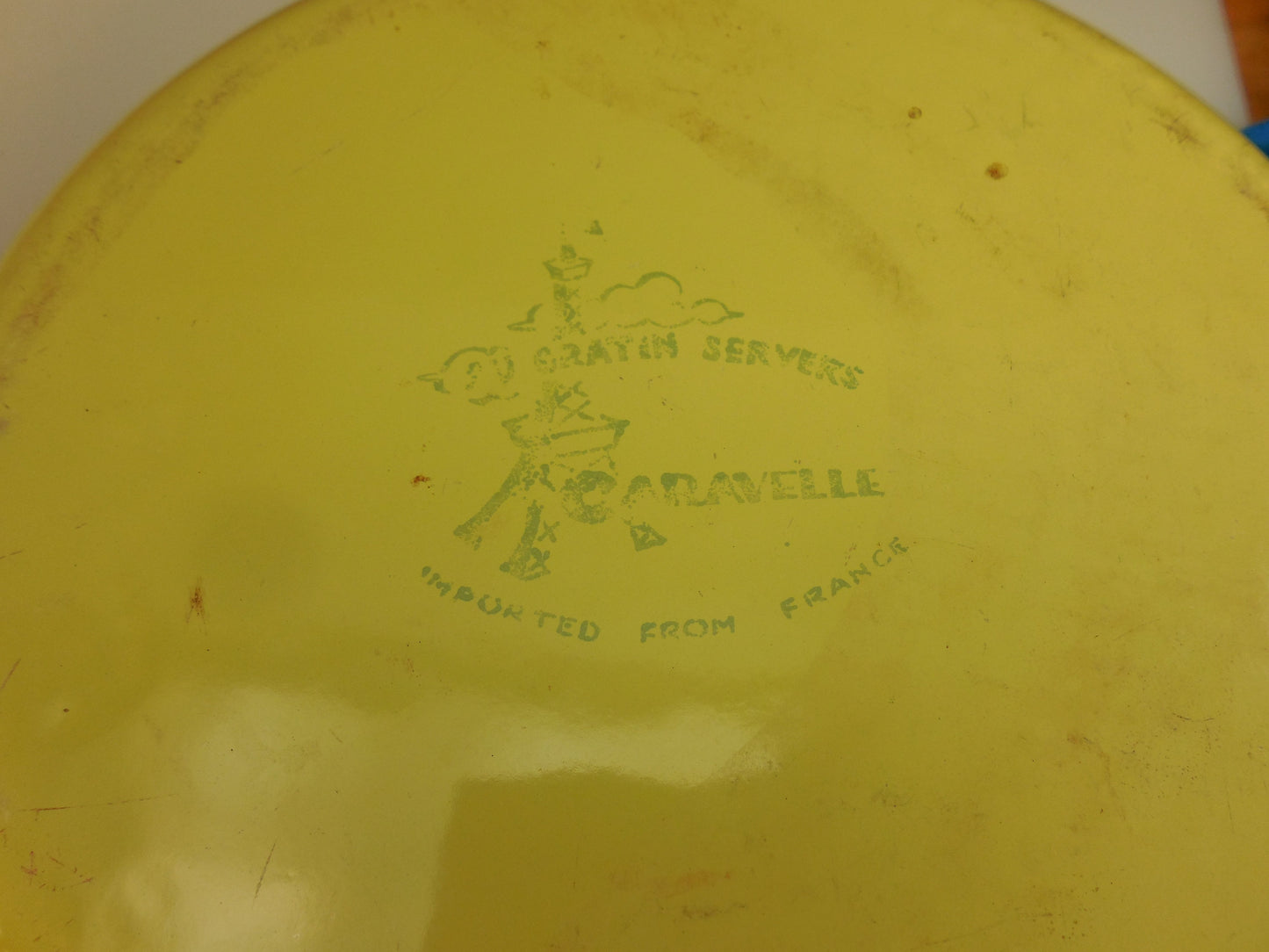 Caravelle France Gratin Servers Red Yellow Enamelware - Not Sizzlers... logo