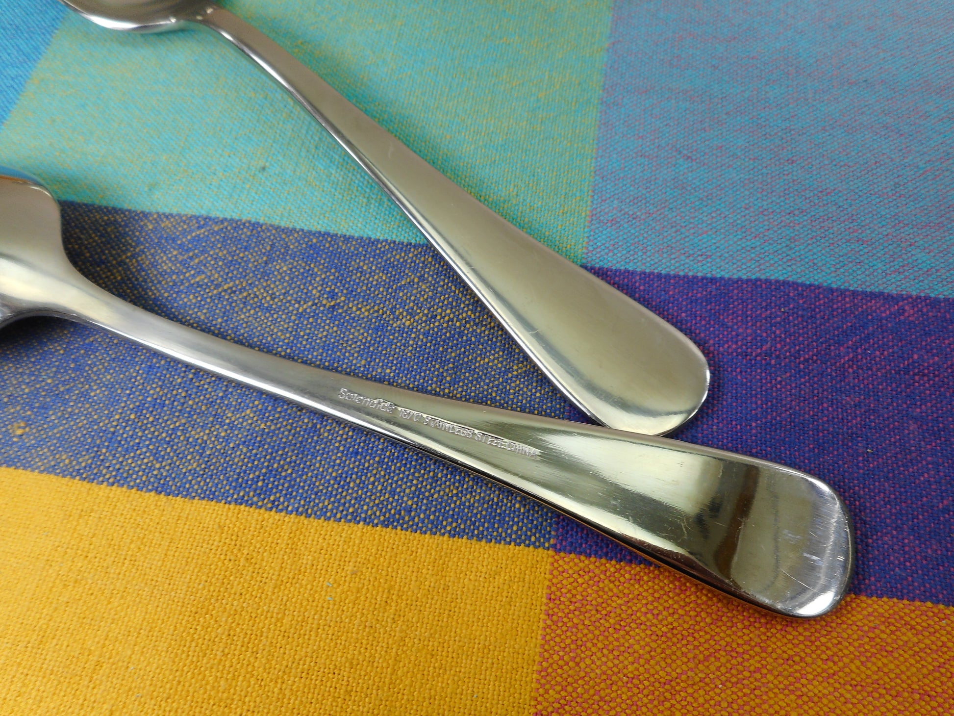 Splendide Cirrus Stainless Steel Flatware - 2 Place Spoons used