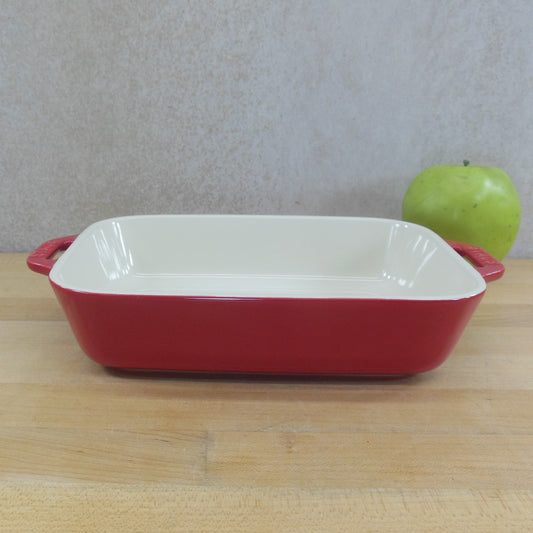 Staub Red Ceramic Rectangular Baking Dish 6.5" x 8.5" Unused