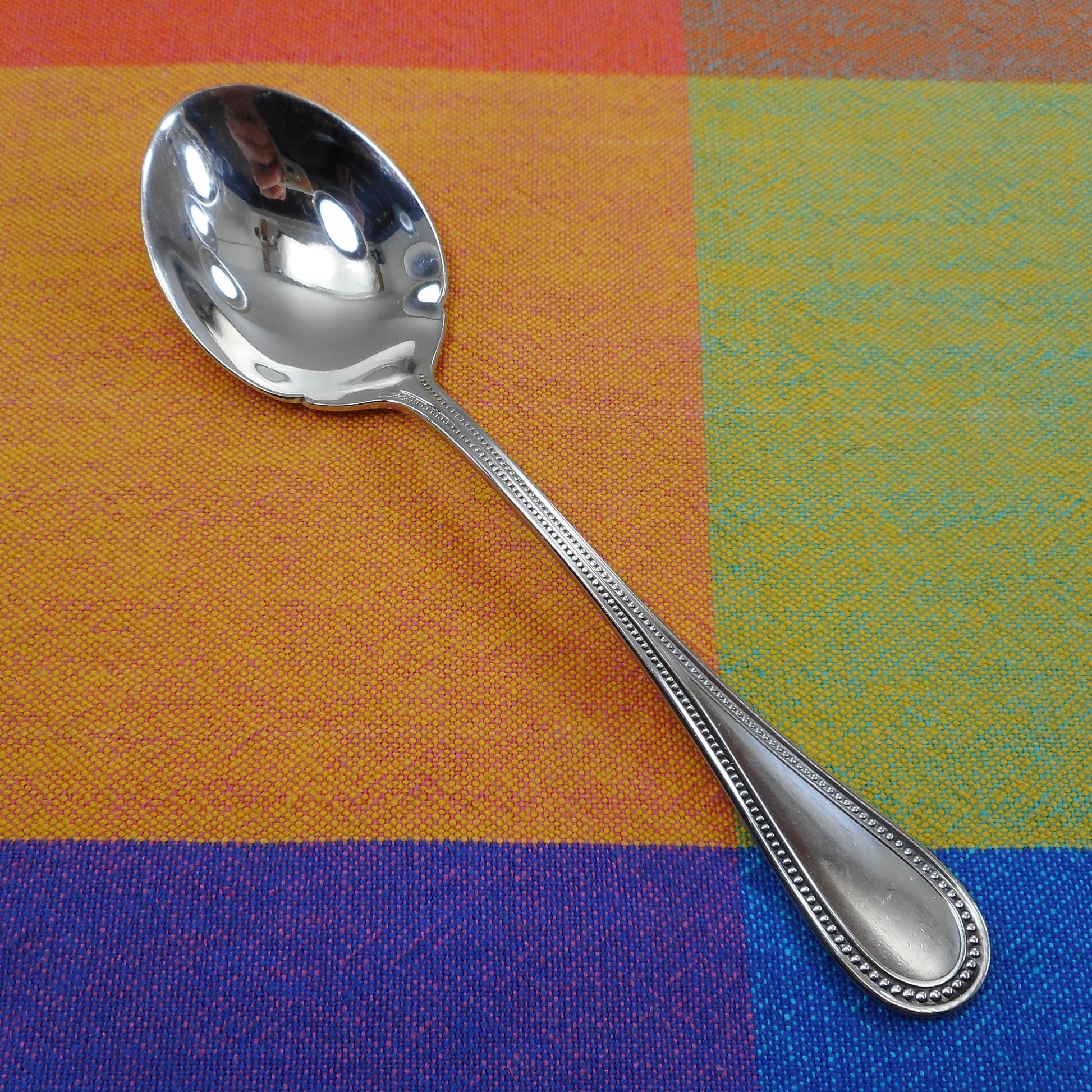 Towle Germany Antique Beaded 18/8 Stainless Sugar Spoon