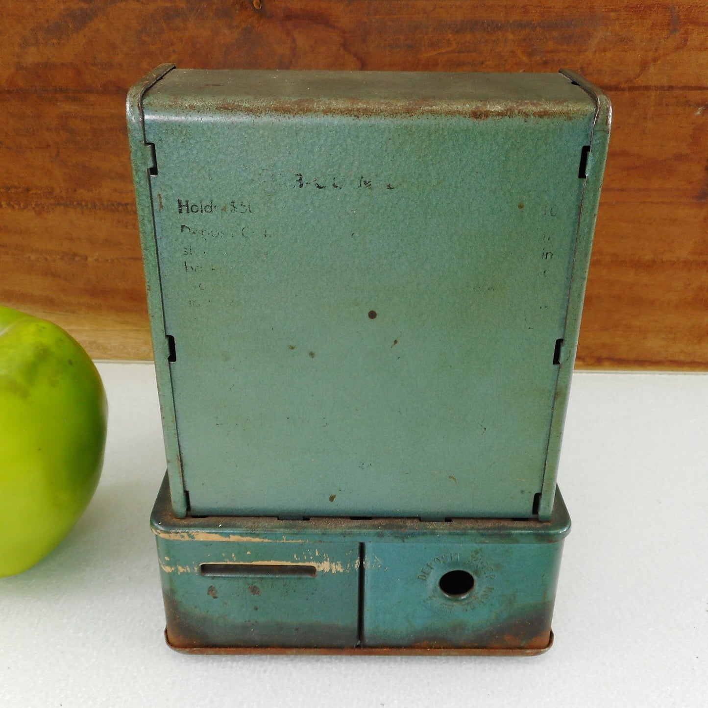 Uncle Sam's 3 Coin Register Bank Toy Cash Register Blue/Green Worn