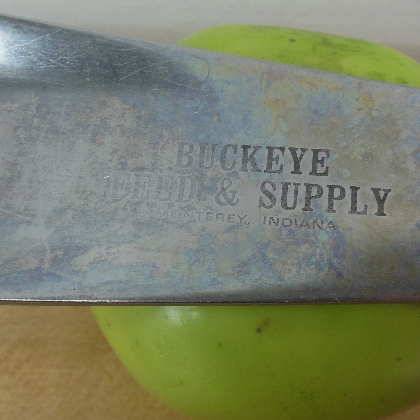 Vernco Japan Buckeye Feed & Supply Indiana Ice Cream Paddle Scoop Spoon Vintage Advertising Premium