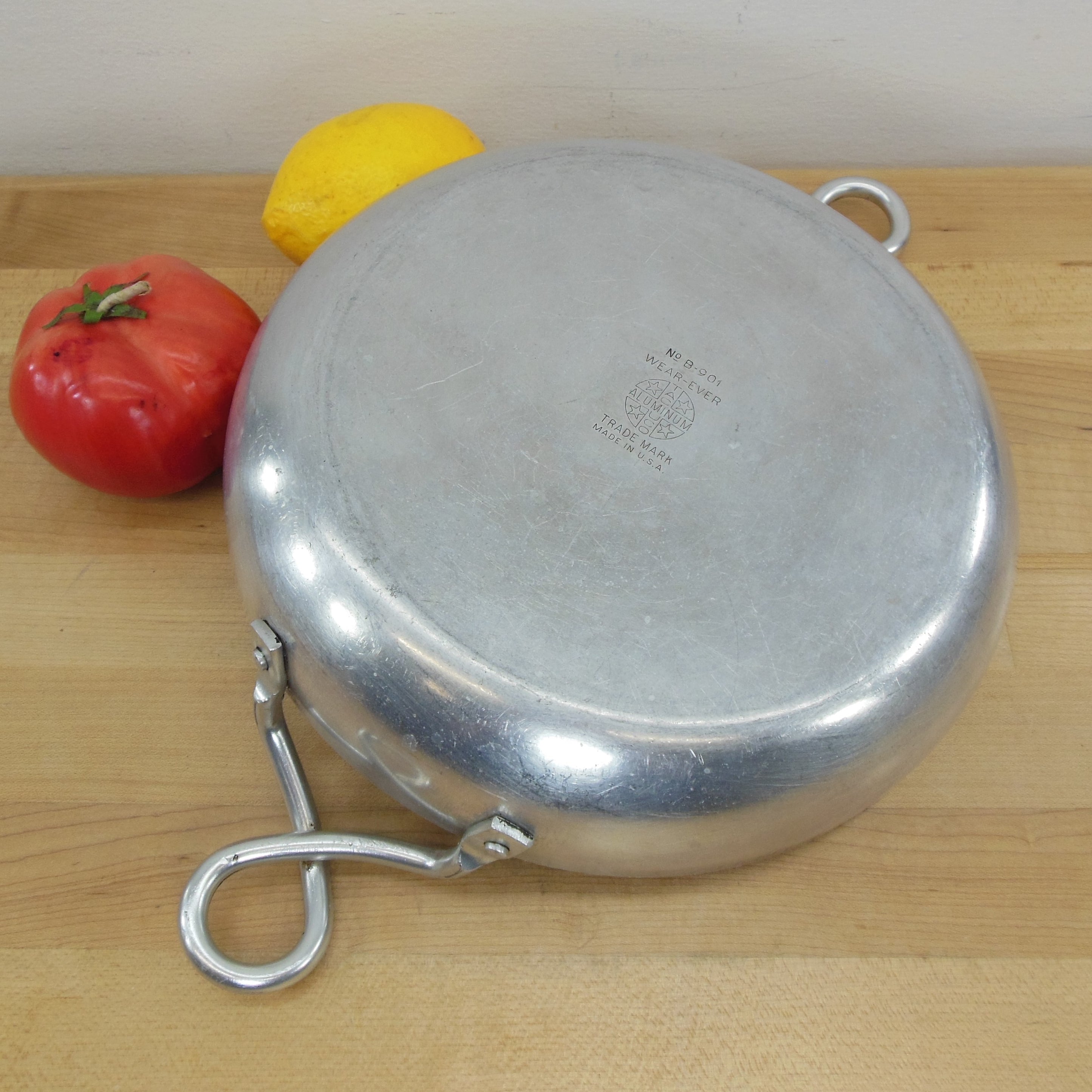 WearEver B109 Aluminum Brazier Pan Twist Handles No Lid Olde