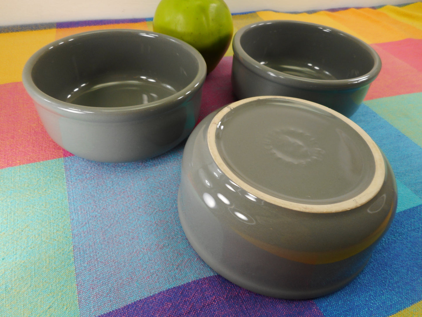 Waechtersbach Spain Trio Solid Granite Gray Cereal Bowls 5-1/4"