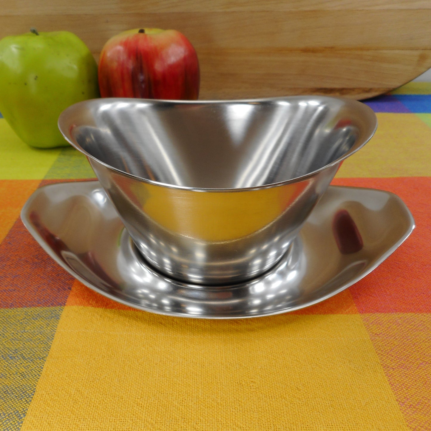 WMF Cromargan Germany Fraser's #6218 Stainless Two Piece Gravy Boat - Mid Century Minimalist Modern