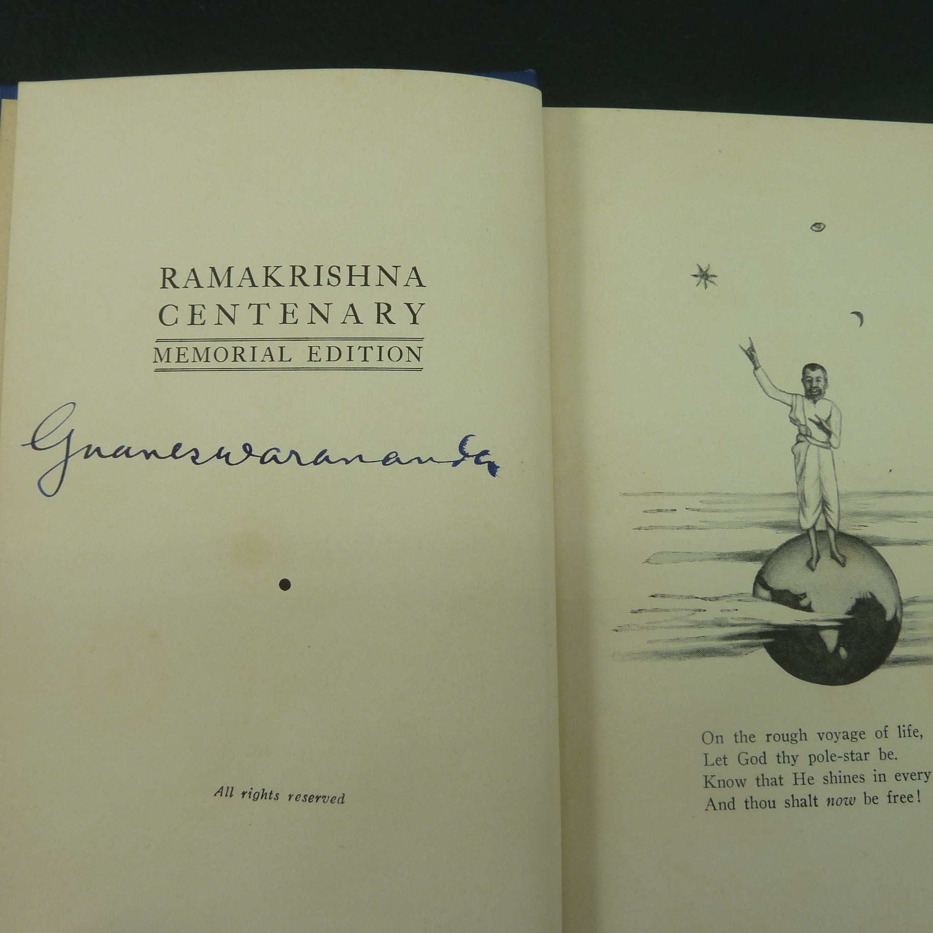 Ramakrishna - The Man And The Power 1936 Signed Swami Gnaneswarananda Yatiswarananda Centenary