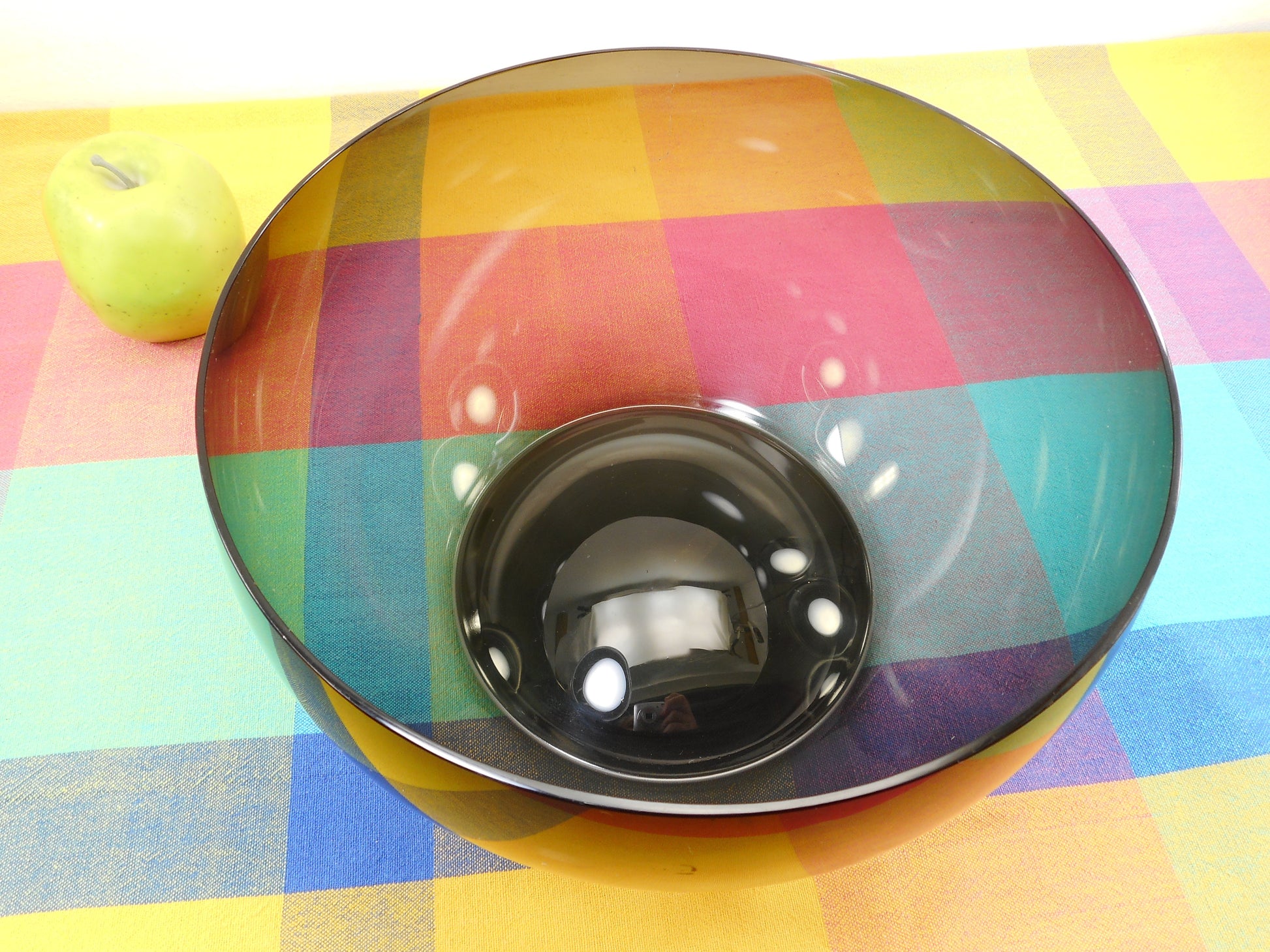 Sanka Finland - Yki Nummi Design Large Smoke Plastic Bowl Scandinavian Design