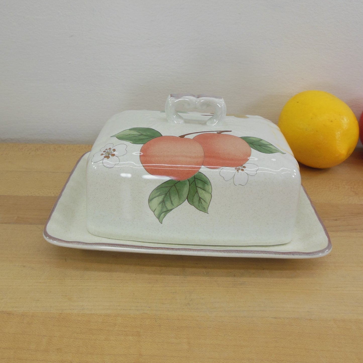Mikasa Country Classics Fruit Panorama - Covered Butter Dish