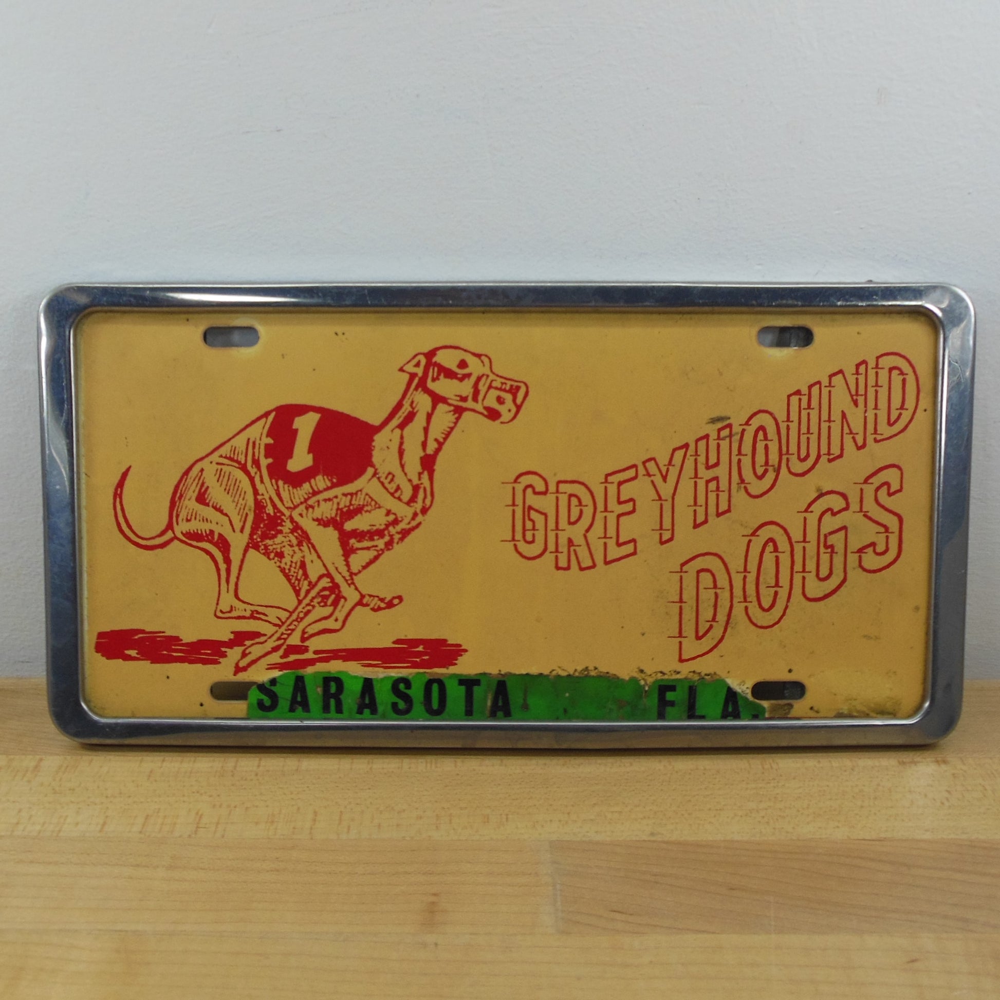 Greyhound Dogs Racing License Plate Sarasota FL #1