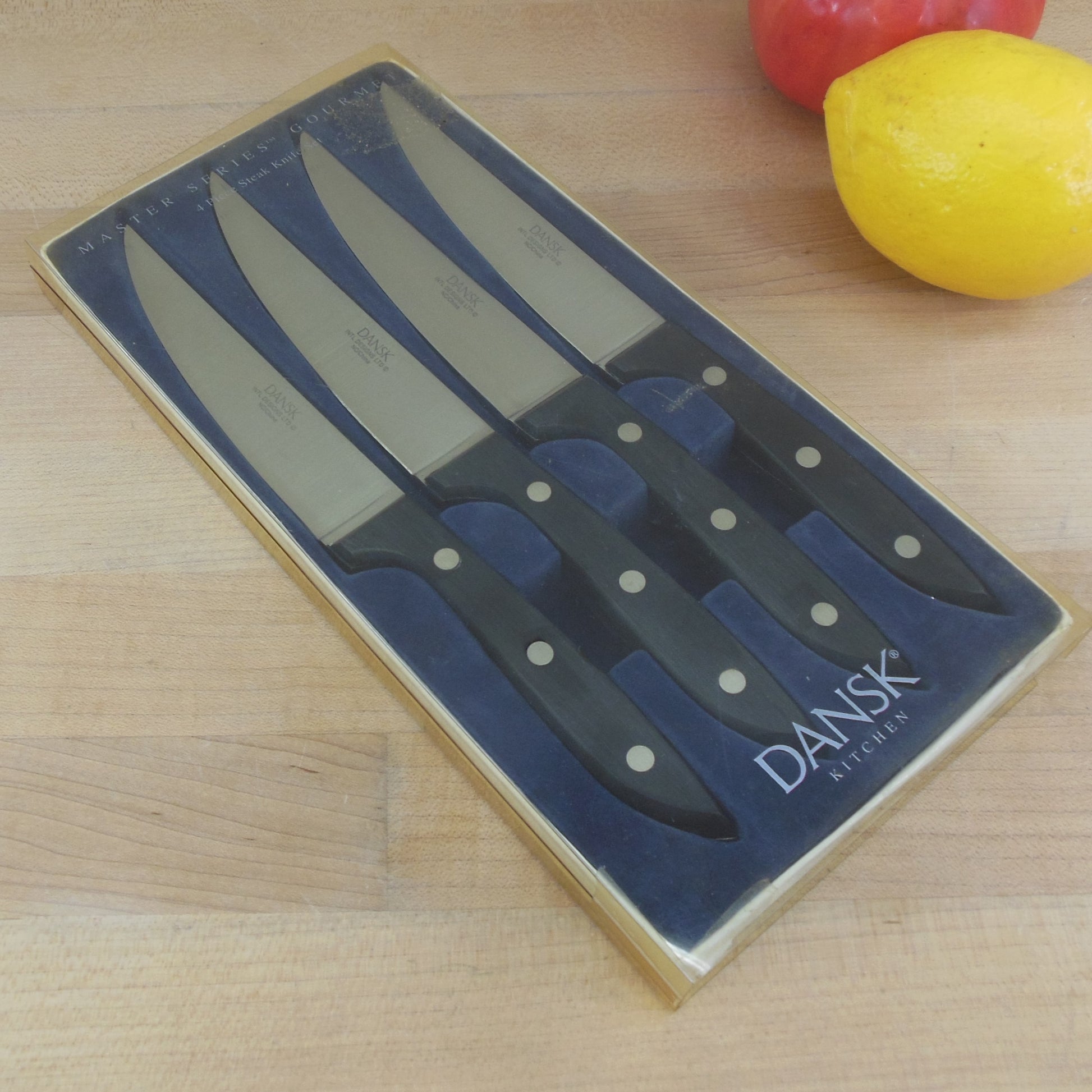 Dansk Master Series Gourmet Steak Knives 4 Set NIB NOS