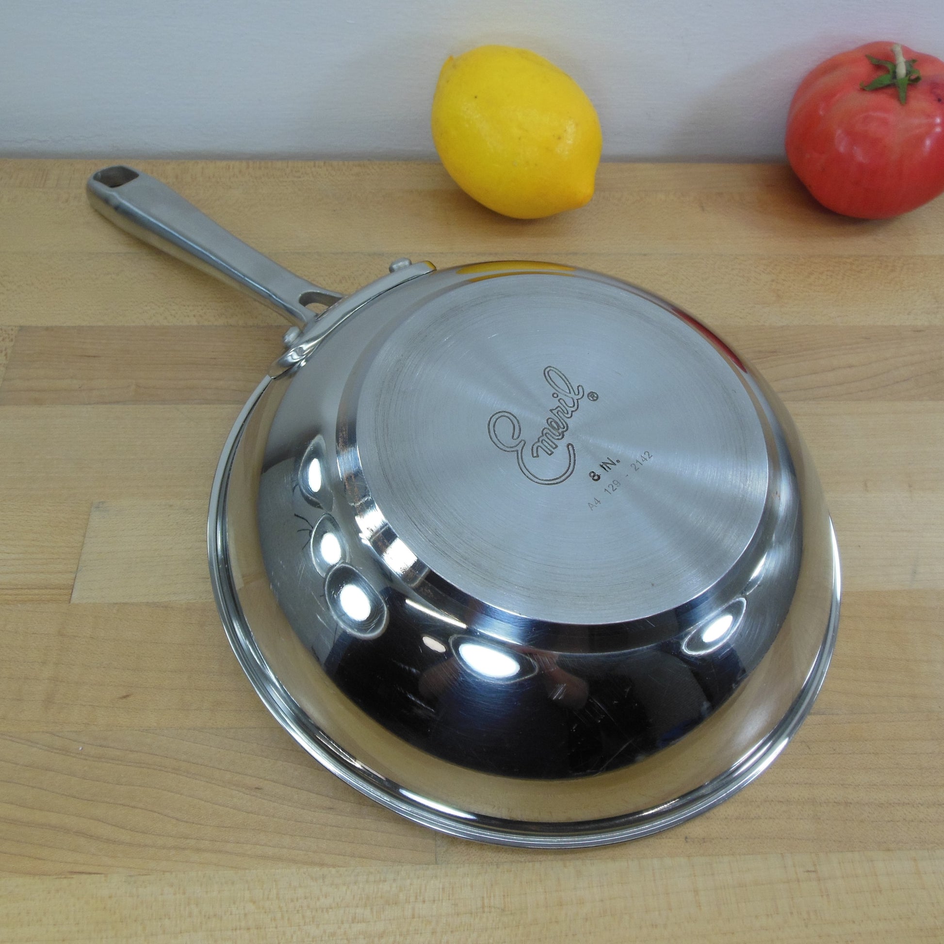Emeril By All-Clad Stainless Copper Core 8" Sauté Pan Wok Skillet Used