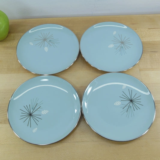 Franciscan China Silver Pine - Bread & Butter Plates 4 Set