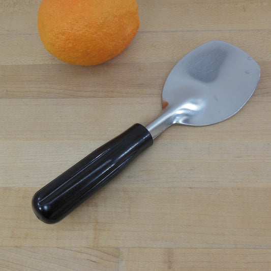 Unbranded Taiwan Heavy Duty Ice Cream Paddle Spade Scoop Stainless Black Handle Vintage
