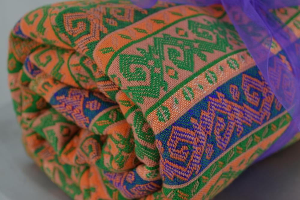 Flat Embroidery Turkey Unique Item Fabric Table Runner Decor Shawl 42" X 90" orange